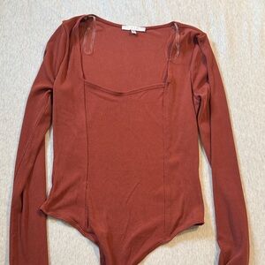Iris Rust Long Sleeve Bodysuit